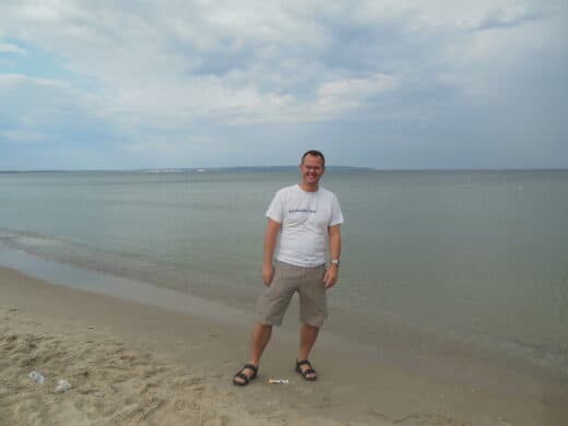 Bild von mir am Strand in Binz