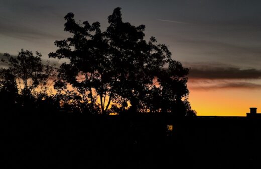 Sonnenaufgang vor meinem Balkon in Stuttgart