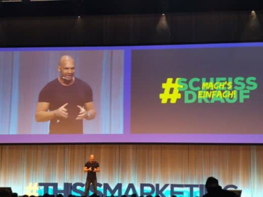 Detlef D Soest bei seinem Vortrag auf der #thisismarketing 