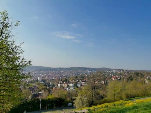 Ausblick am Bismarckturm über den Stuttgarter Westen