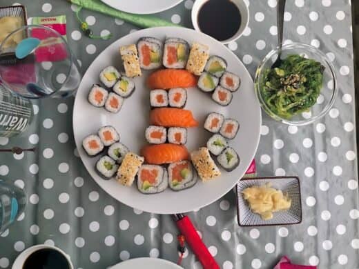 Sushi zum Abendessen