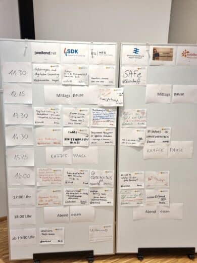 Der Sessionplan am Samstag des Barcamp Stuttgart 2022