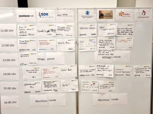 Sessionplan am Sonntag beim Barcamp Stuttgart 2022