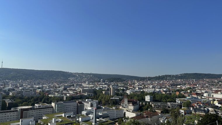 Ausblick über Stuttgart bei meinem Spaziergang
