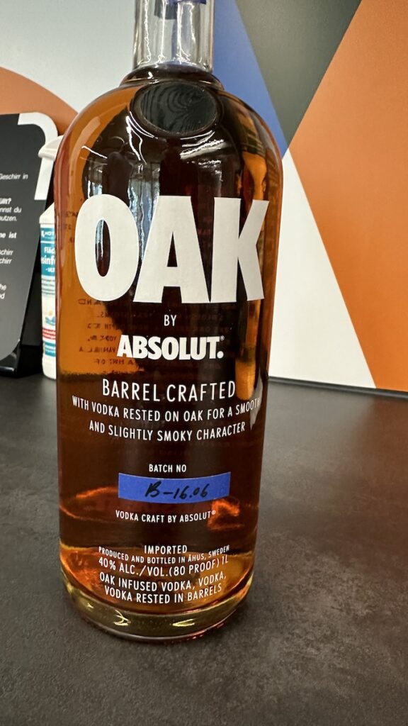Barrel Oak Absolut Vodka