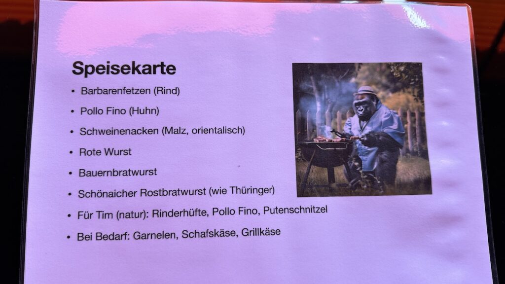 Speisekarte 