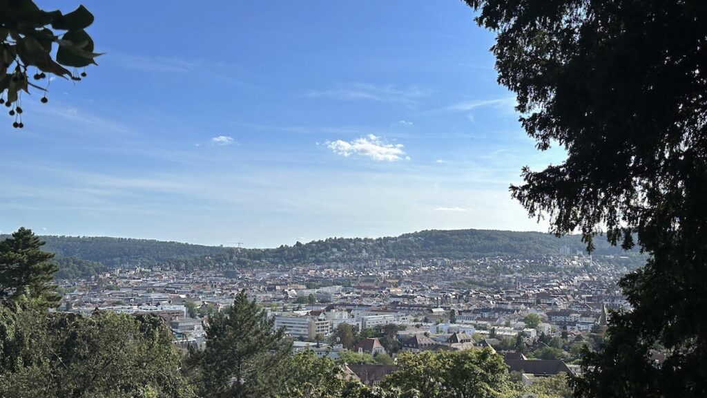 Ausblick über Stuttgart beim Spaziergang