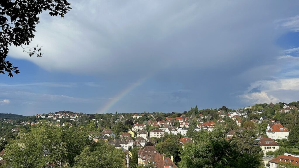 Regenbogen beim Morgenspaziergang