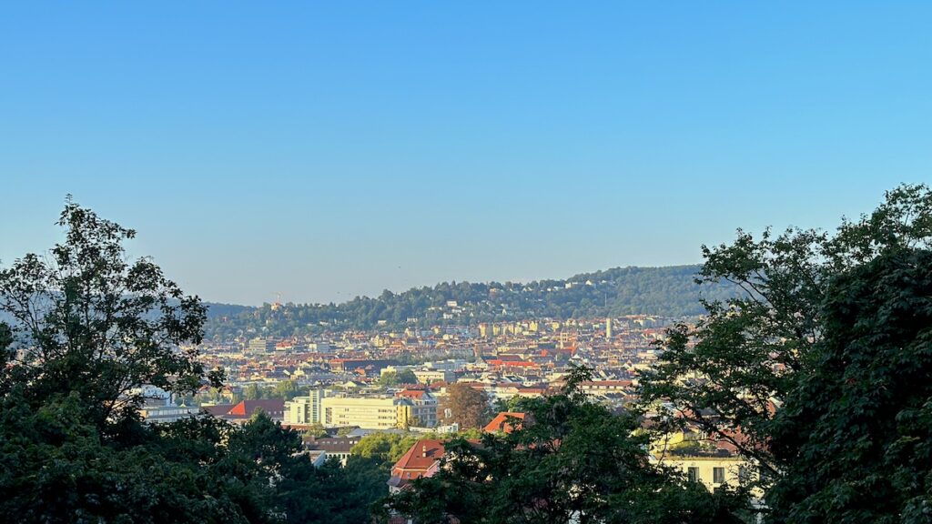 Aussicht über Stuttgart auf meiner Spazierrunde