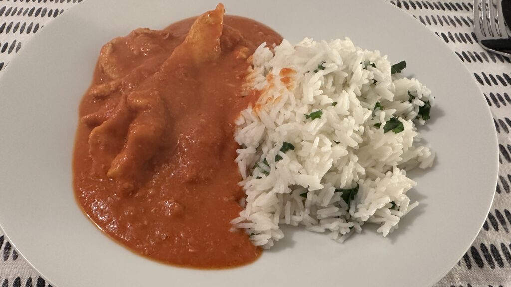 Chicken Tikka Masala mit Reis