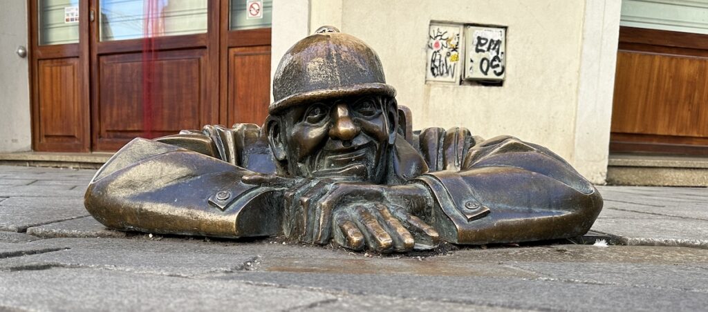 "Man at Work" in Bratislava