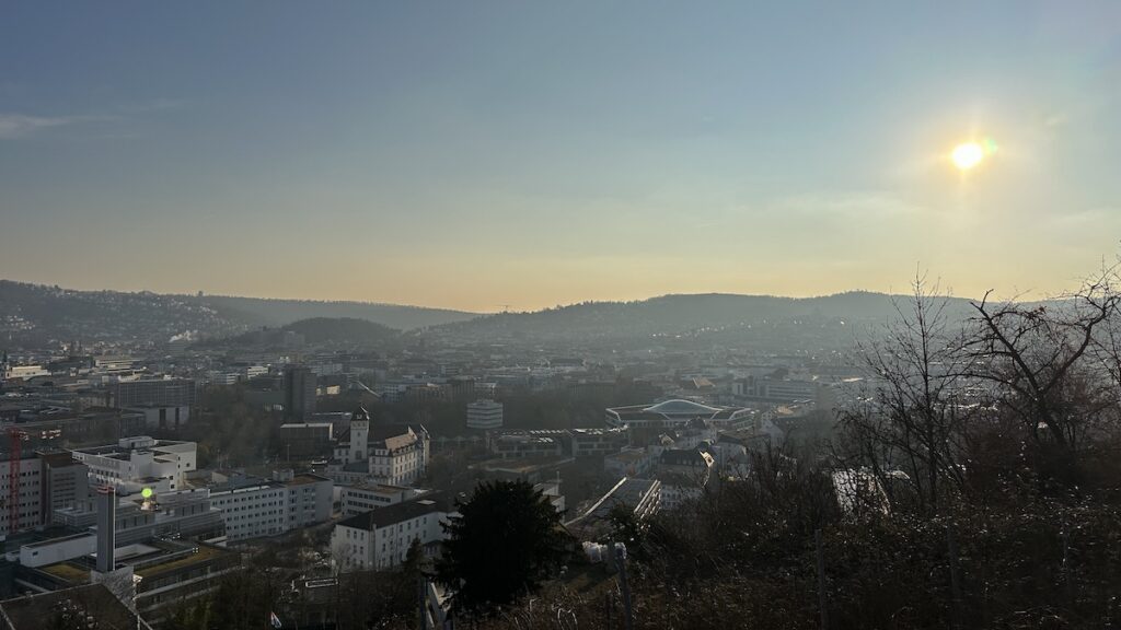 Und noch mehr Sonnenuntergang über Stuttgart Nord und West