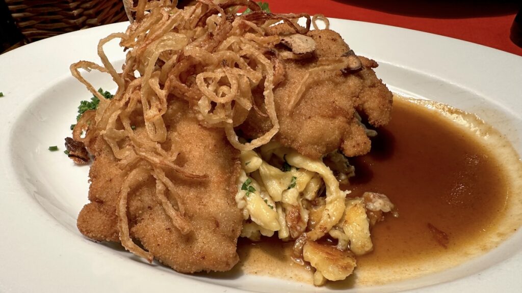 Braumeisterschnitzel mit Kässpätzle