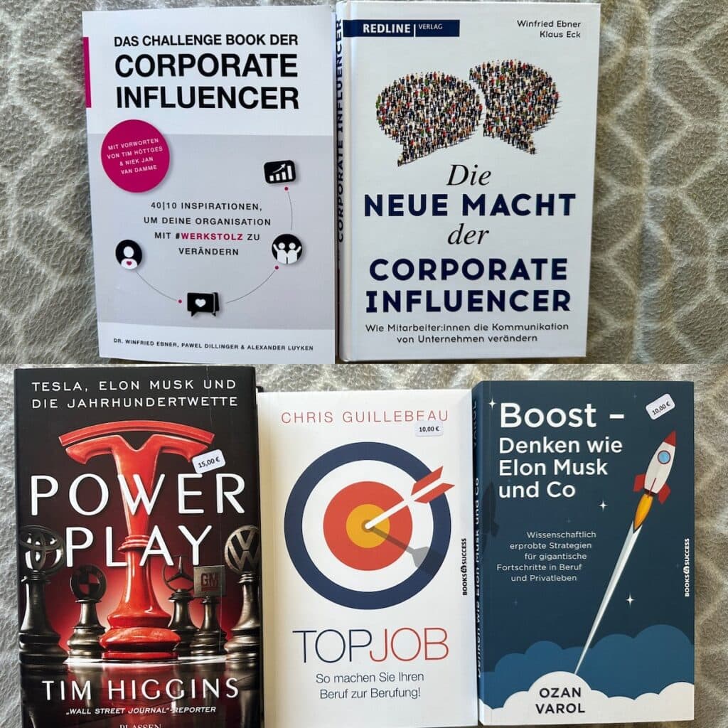 Gewonnene und gekaufte Bücher auf den beiden Messen