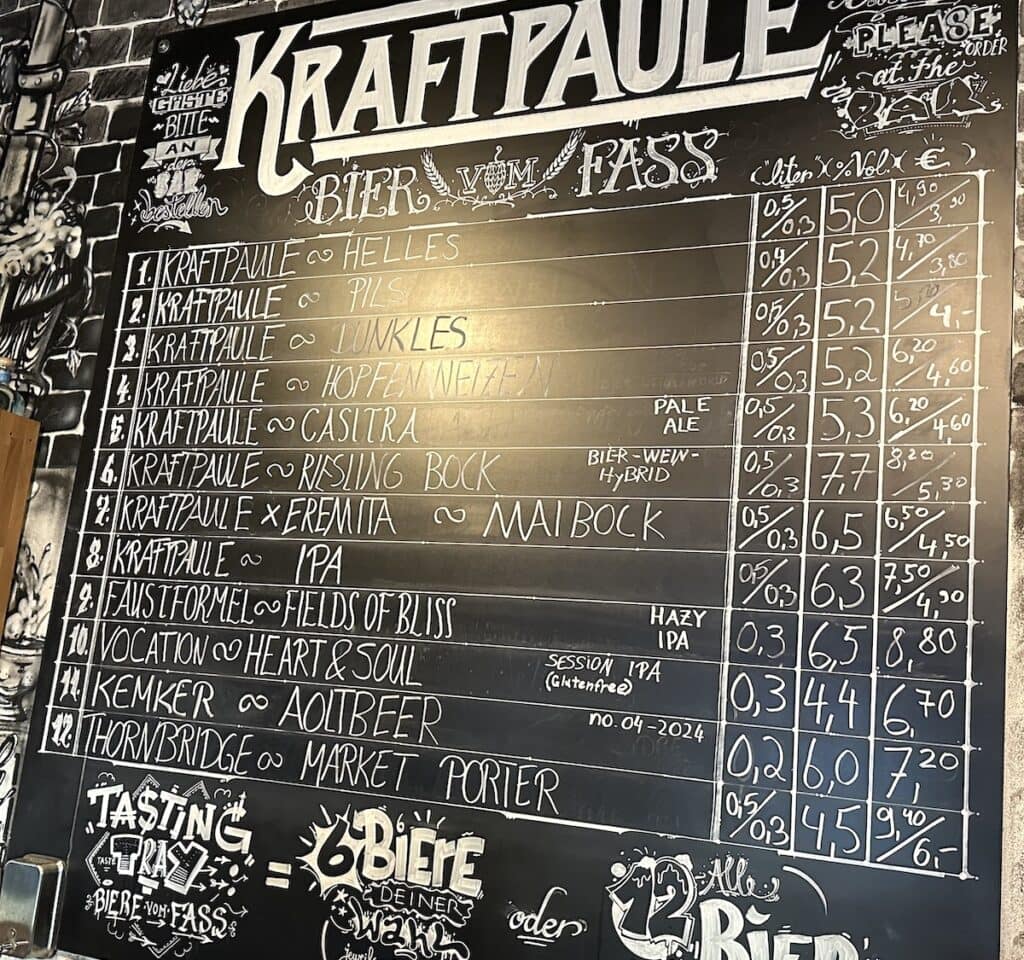 On Tap im Kraftpaule: Die 9 und die 10 hatte ich, von der 11 einen Probierschluck
