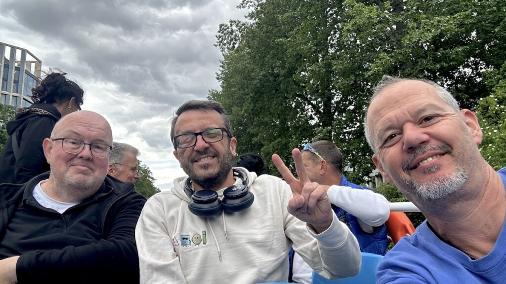 Oli, Johannes und ich auf dem Schiff