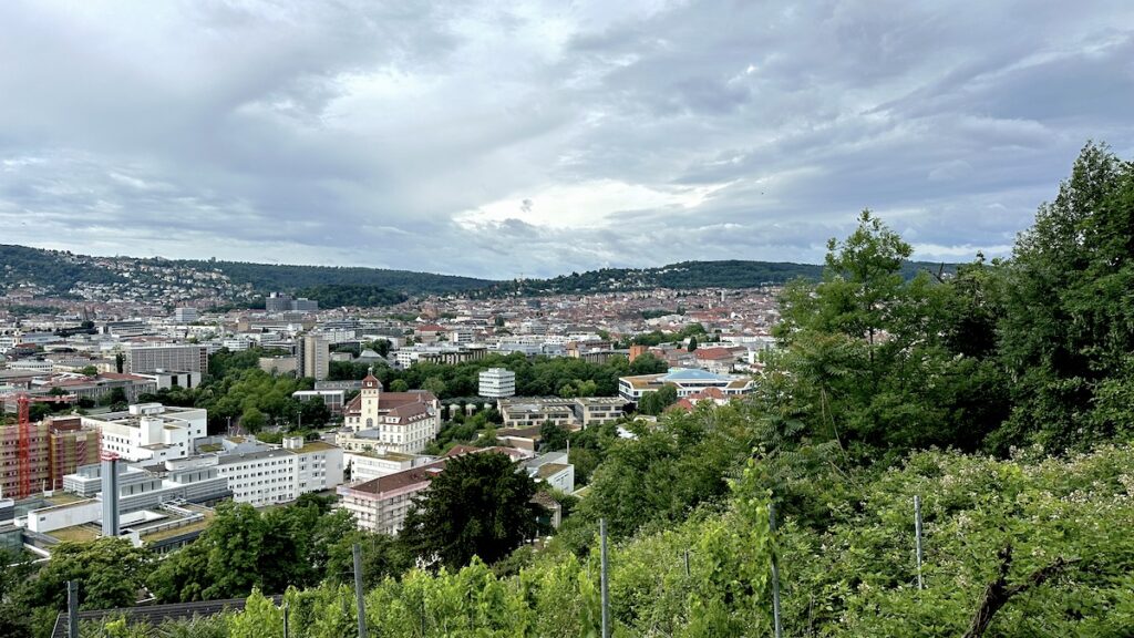 Standardspaziergangblick am Samstagmorgen über Stuttgart-Mitte/West