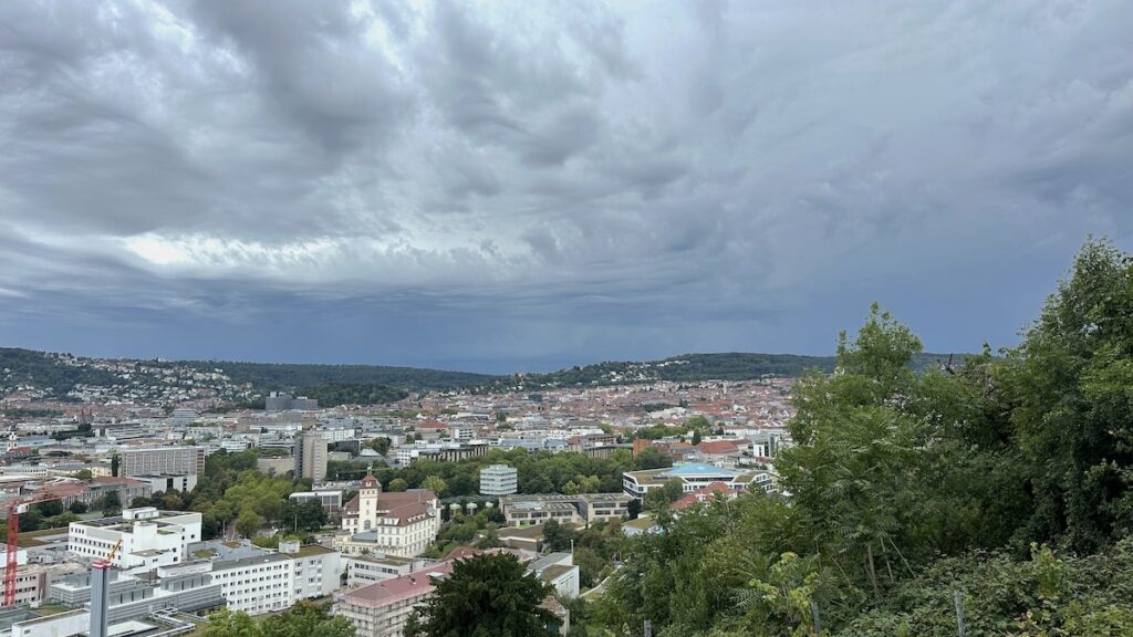 Ausblick beim Mittagsspaziergang, kurz bevor ich nass wurde