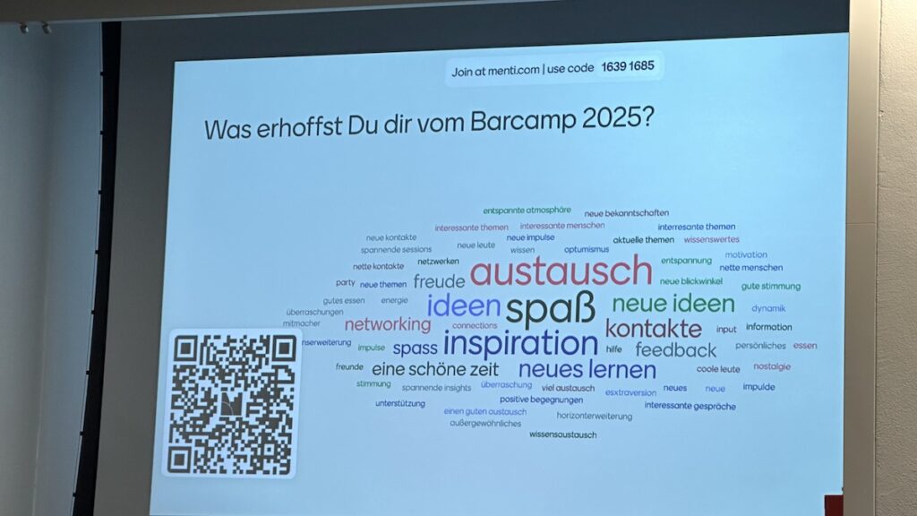 Erwartungen der Teilnehmer des Barcamps Pforzheim