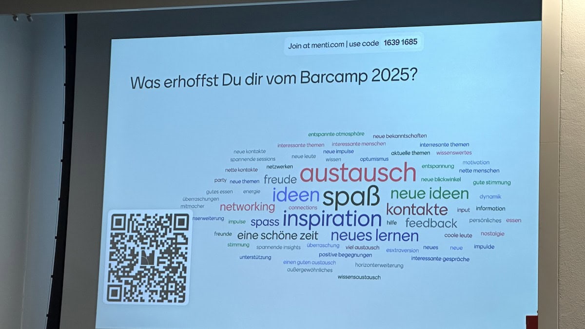 Erwartungen der Teilnehmer des Barcamps Pforzheim