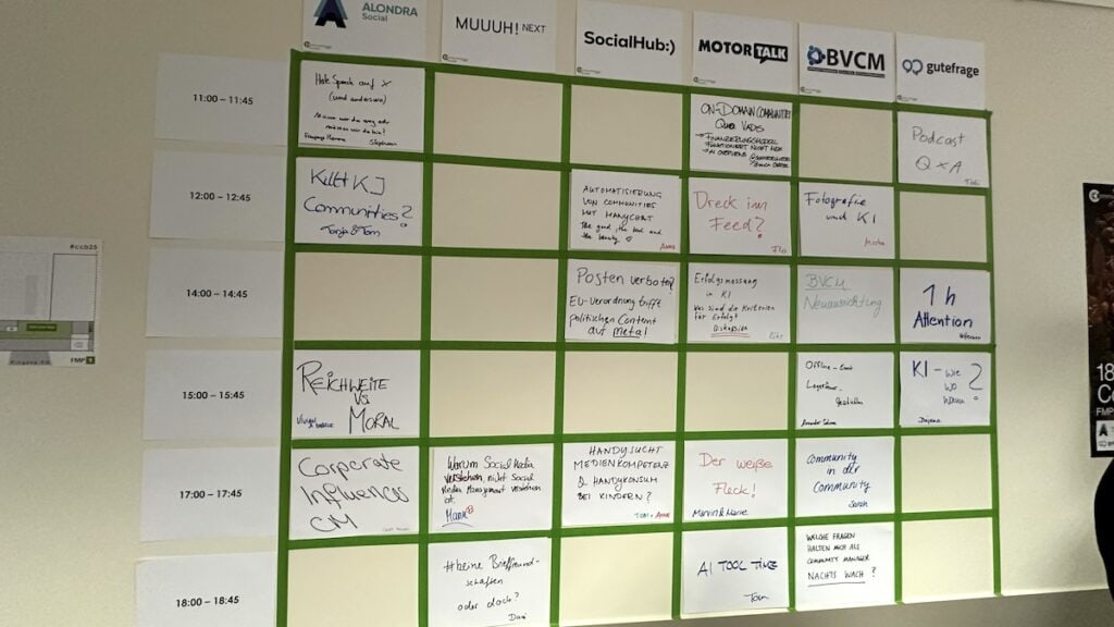 Sessionplan #ccb25, noch nicht ganz vollständig