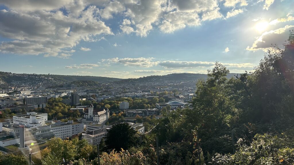 Abendrundenausblick auf Stuttgart