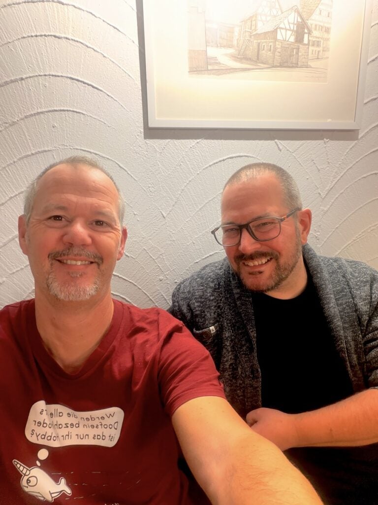 Jens und ich im "Zom Schiller"