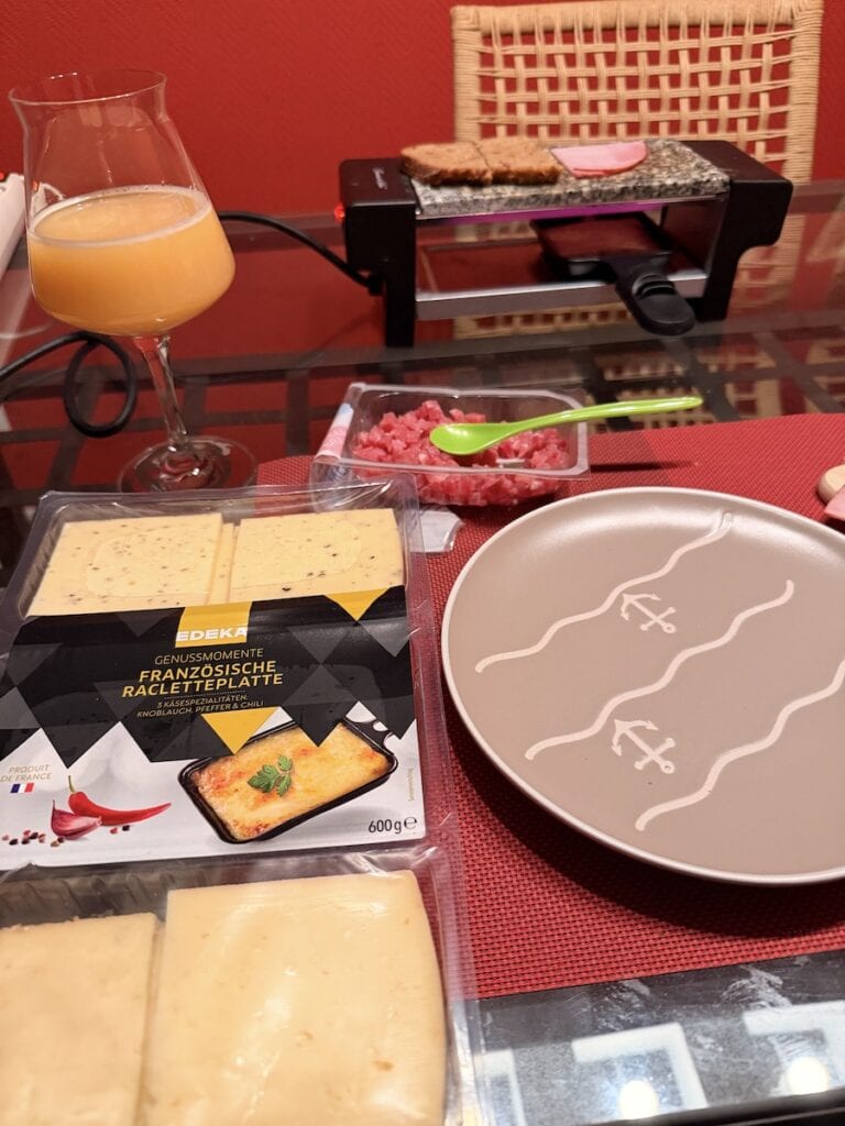 Mein Racletteaufbau (ja, ein kleines nur für mich :))