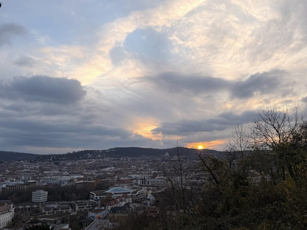 Sonnenuntergang beim Abendspaziergang