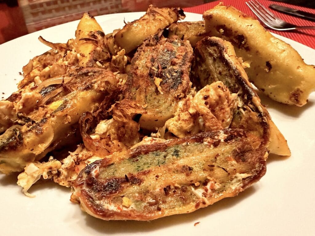 Gebratene Maultaschen mit Ei