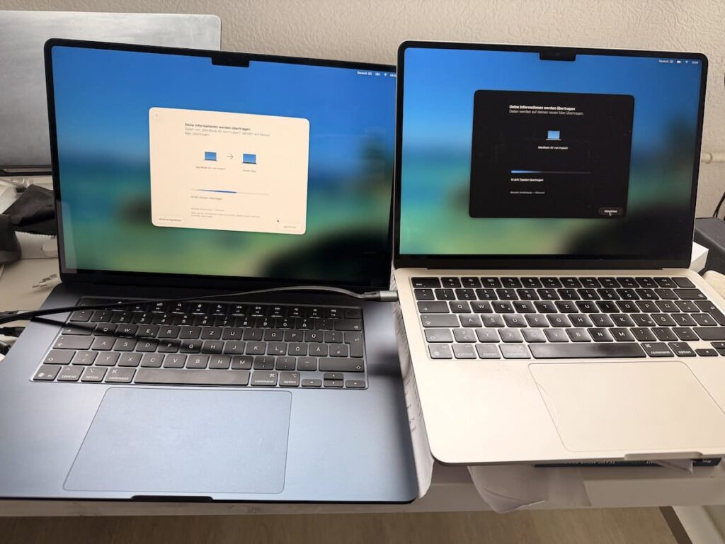 Datenübertragung von einem MacBook Air auf das andere