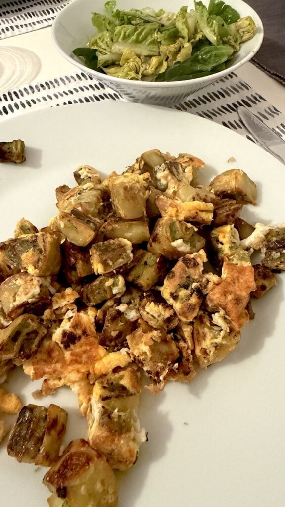 Maultaschen, gebraten, mit Ei