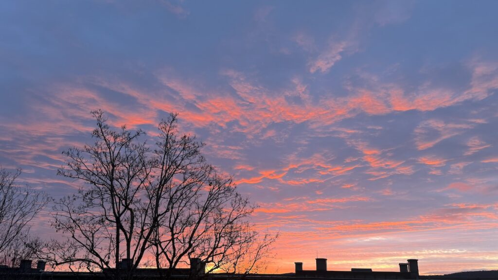 Sonnenaufgang am Mittwoch