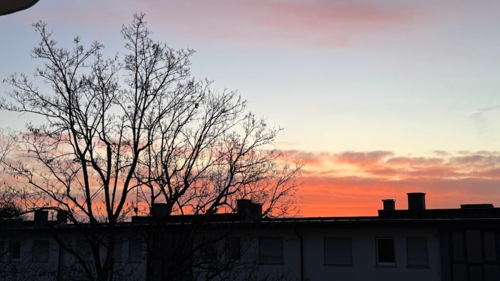 Sonnenaufgang am Samstag