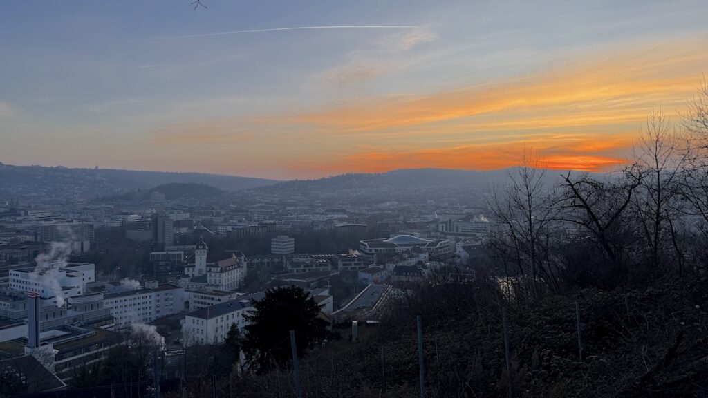 Sonnenuntergang beim Abendspaziergang