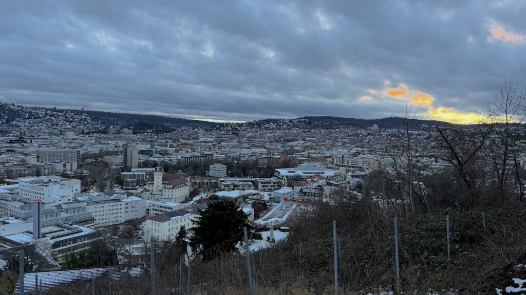 Ausblick beim Abendspaziergang am Montag