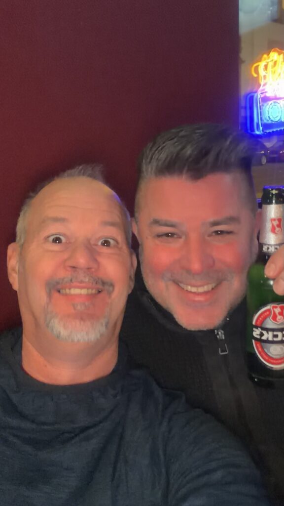 Karsten und ich in der Bristol Bar