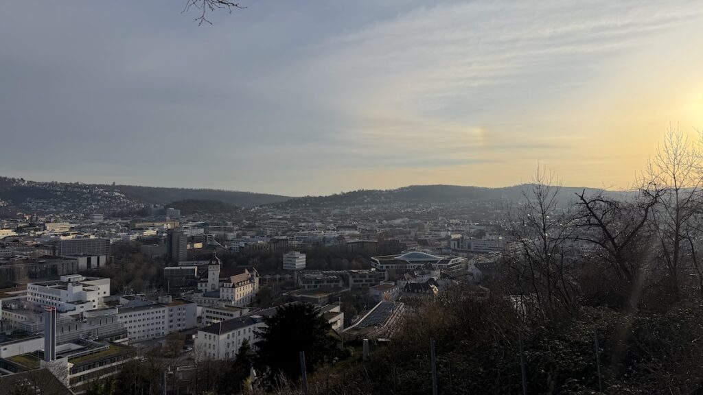 Ausblick beim Abendspaziergang am Dienstag