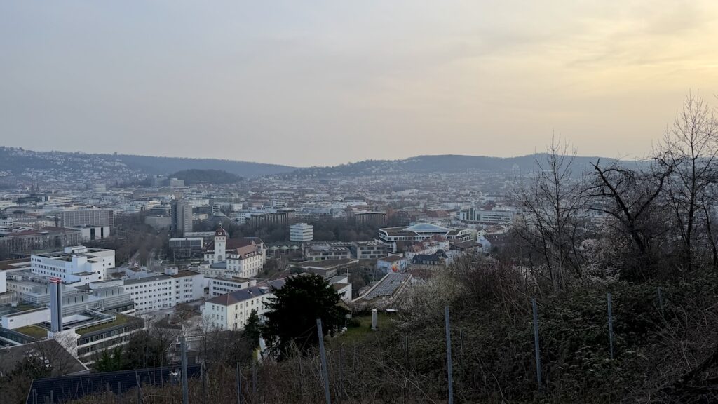 Ausblick beim Abendspaziergang am Freitag