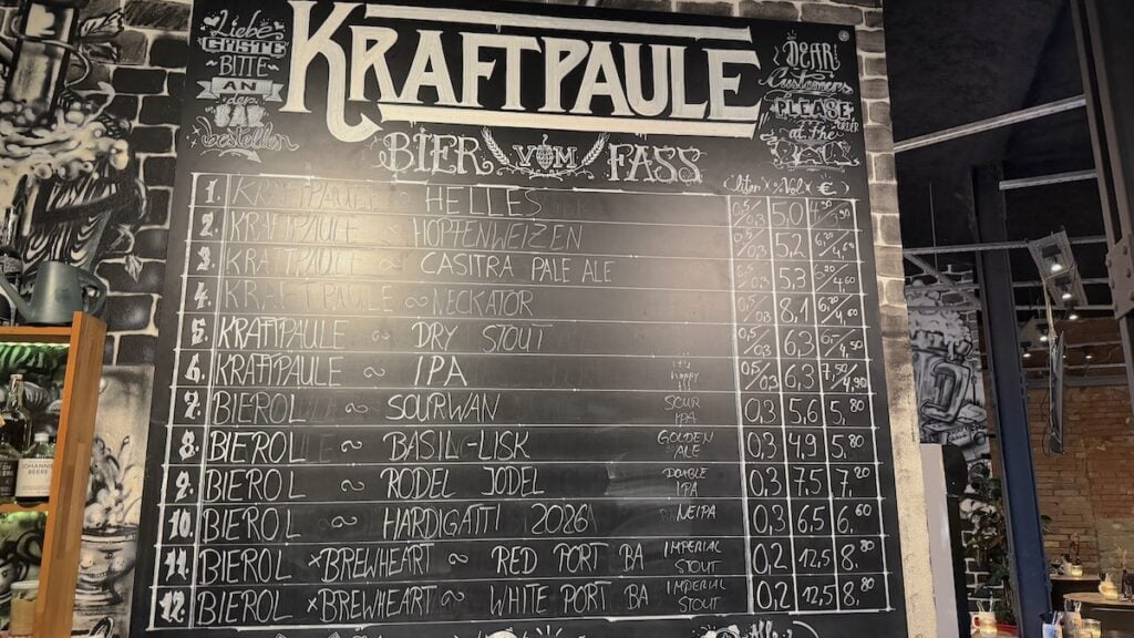 On Tap an diesem Montag: 6 Biere von Bierol neben den Kraftpaulebieren