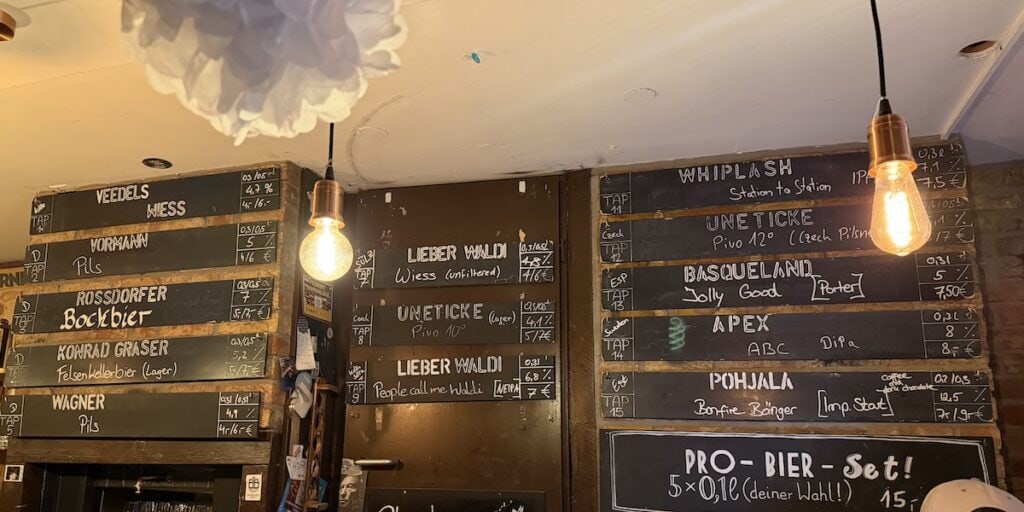 Bierauswahl im Craftbeer Corner Köln