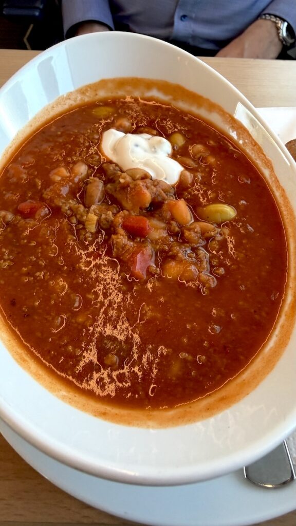 Und auch auf der Rückfahrt gab es ein Chili für mich in der Bahn