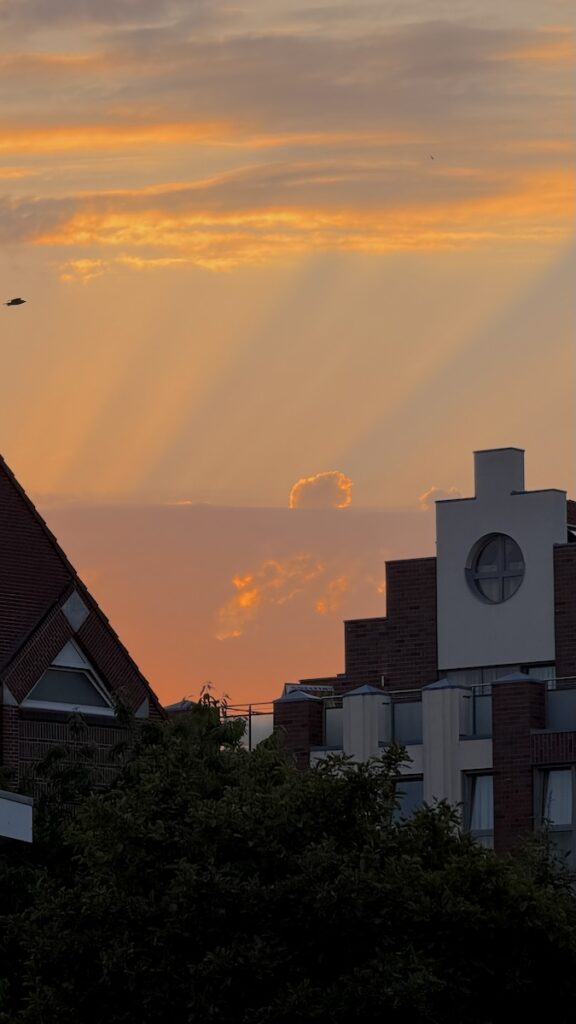 Seltsamer Sonnenuntergang auf Juist