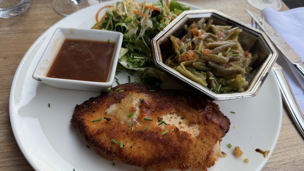 Hähnchen Cordon bleu mit Bohnen