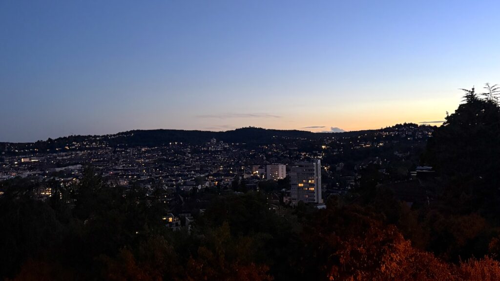 Nächtlicher Ausblick beim Spazieren