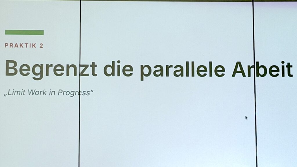 "Begrenzt die parallele Arbeit"