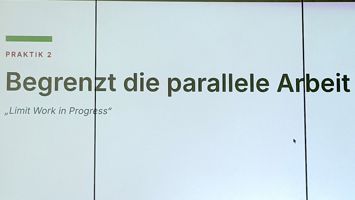 "Begrenzt die parallele Arbeit"