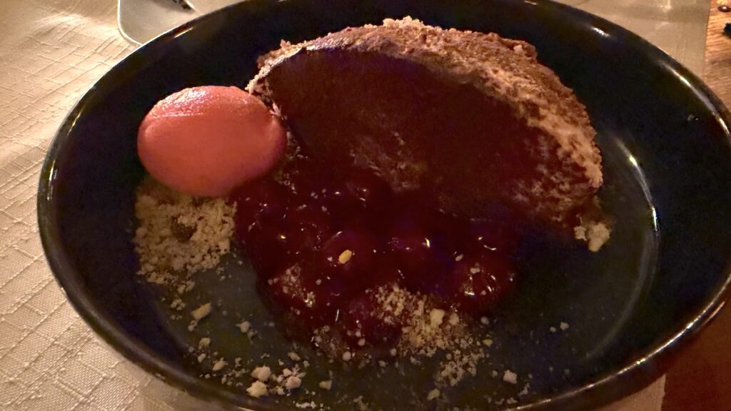 Dessert von der Tageskarte